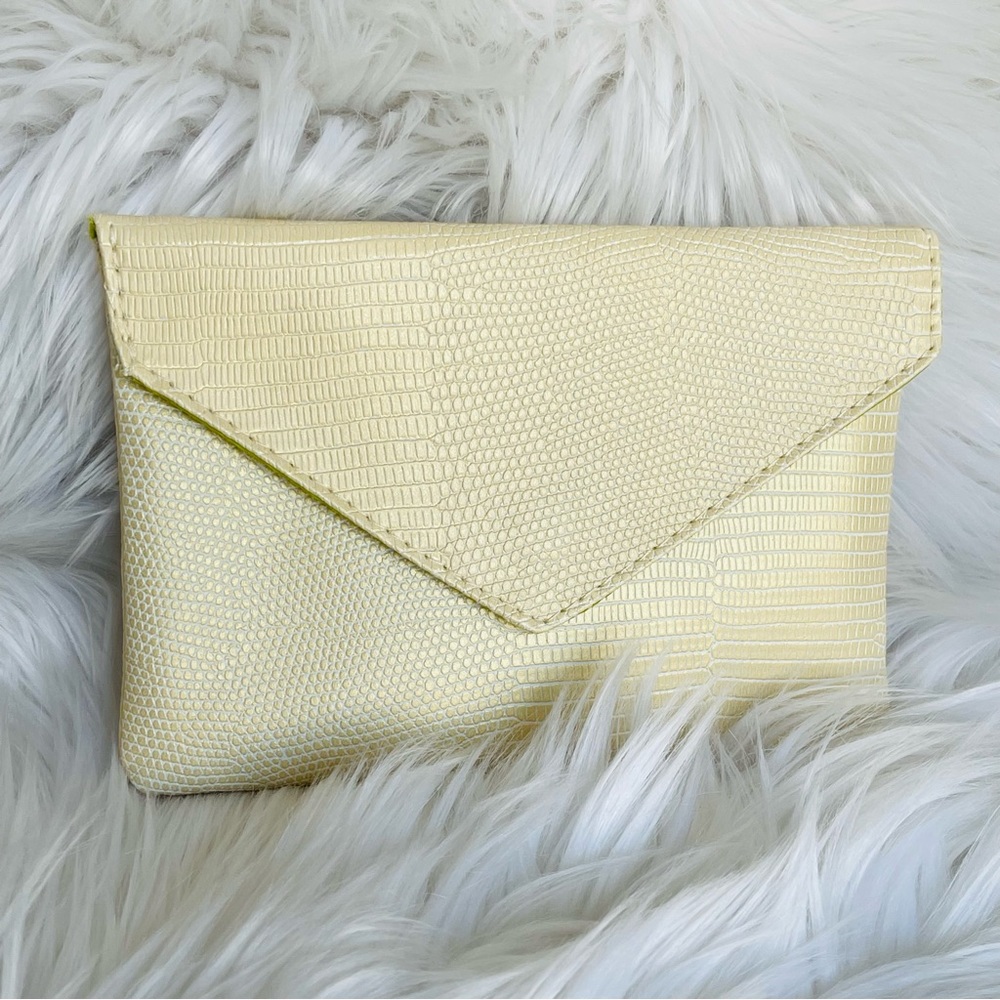 IPSY | BRAND NEW | Faux Reptile Gold Lime Green Glam Bag (BAG ONLY)